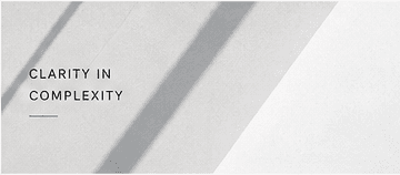 Clarity in complexity artwork with diagonal shadows